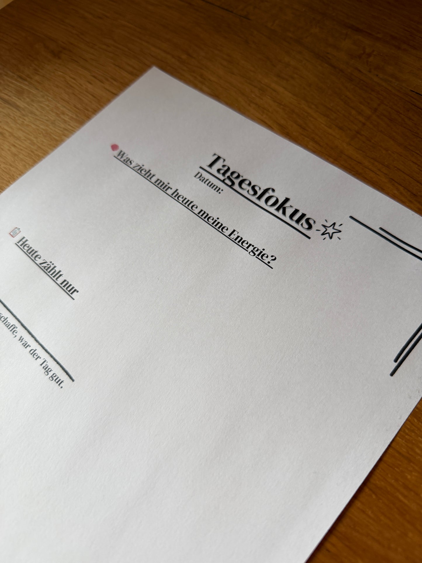 Tagesfokus – bevor du planst