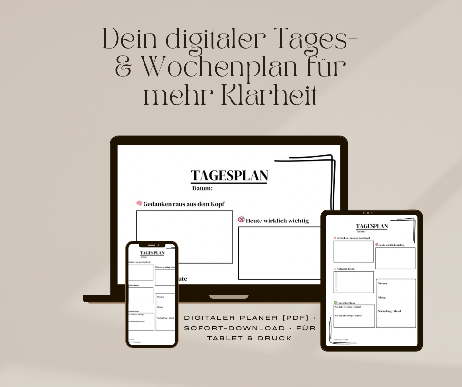 Tages- & Wochenplan – weniger Stress, mehr Klarheit