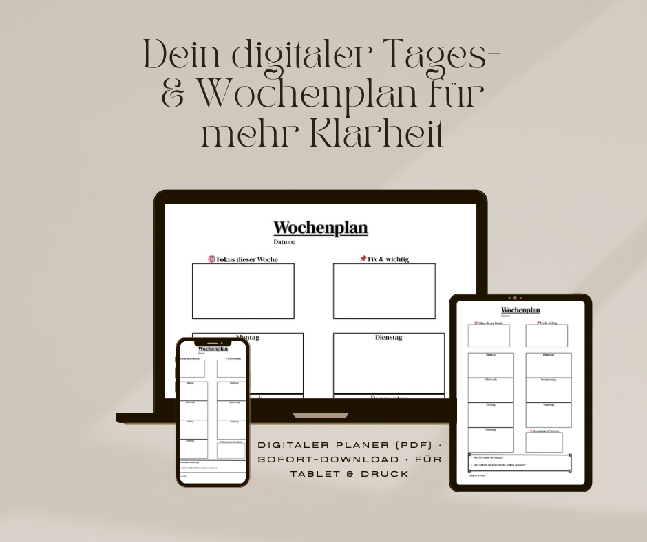 Tages- & Wochenplan – weniger Stress, mehr Klarheit