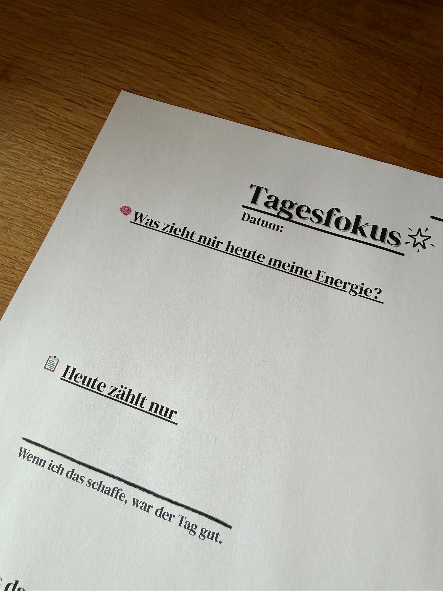 Tagesfokus – bevor du planst