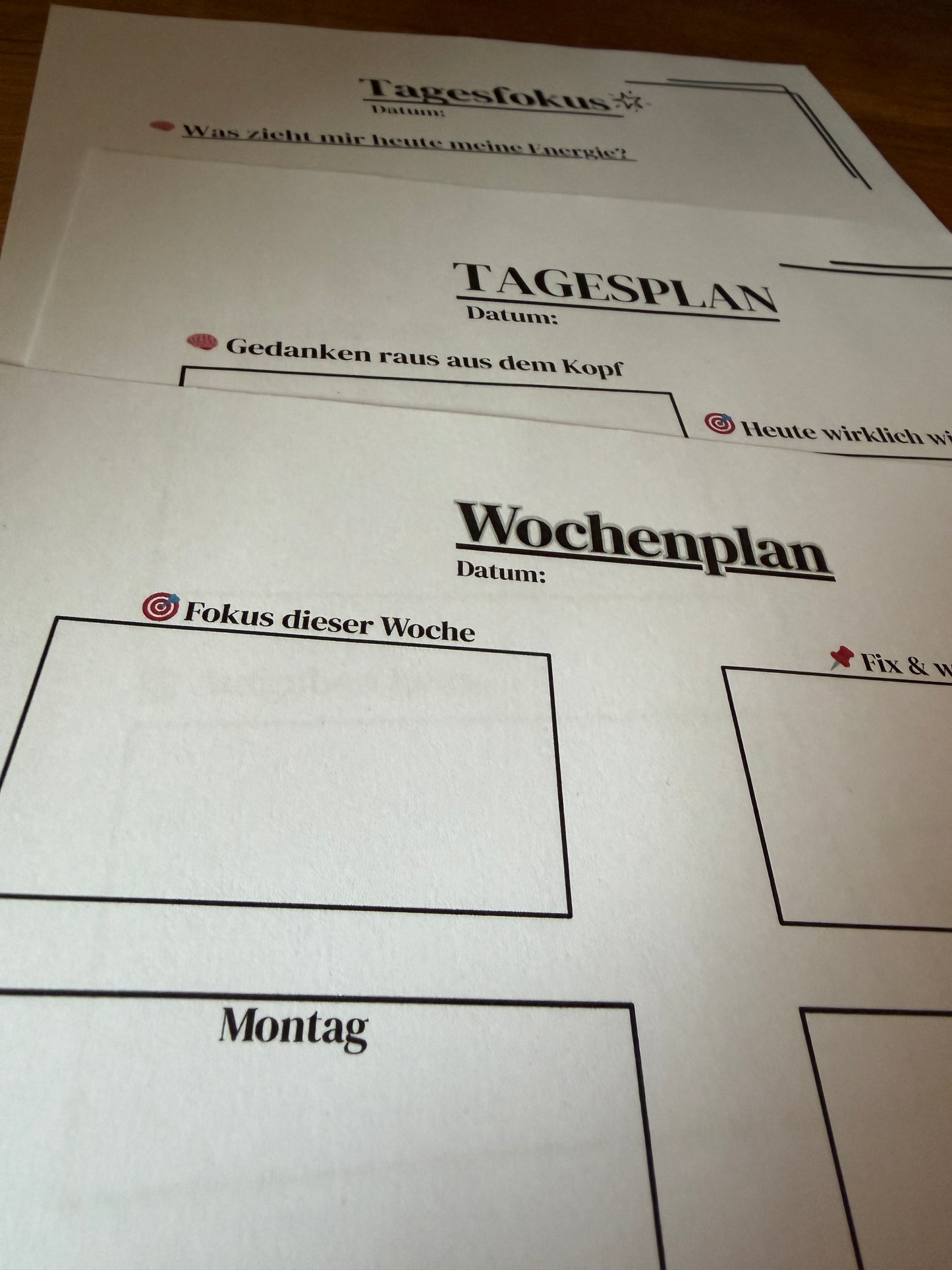 Klarer Tag Bundle - Tagesfokus + Tages- & Wochenplan